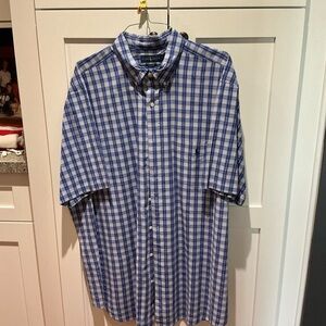 Ralph Lauren Blue and White Plaid Men's Shirt